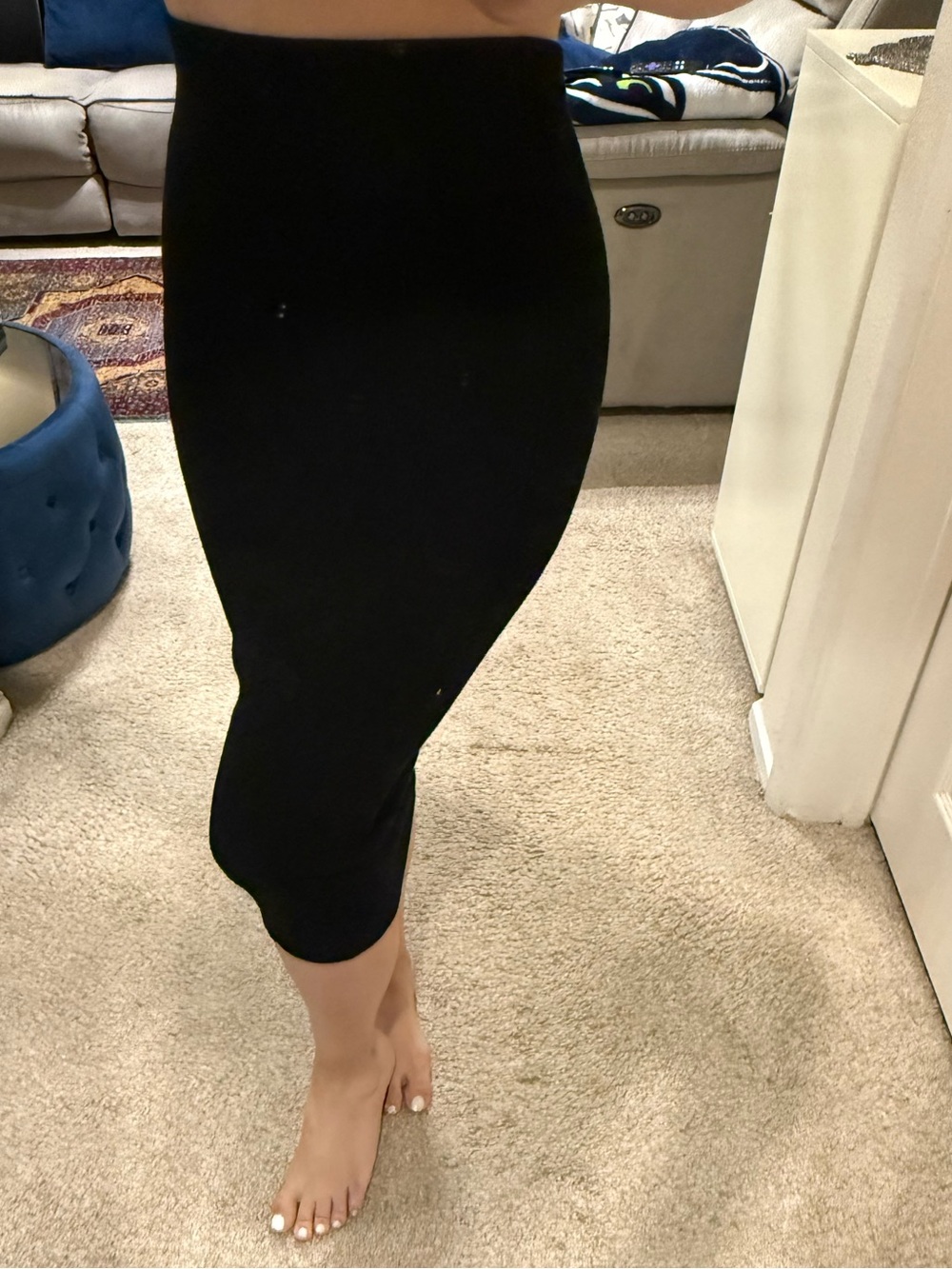 Express Black Midi Pencil Skirt